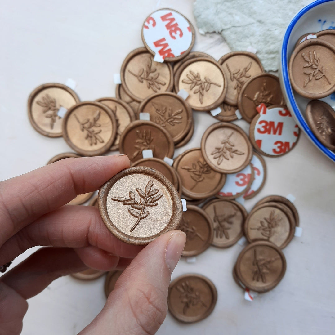 Garden Greenery- Self-Adhesive Wax Seals - Various Colours - THE LITTLE BLUE BRUSH  