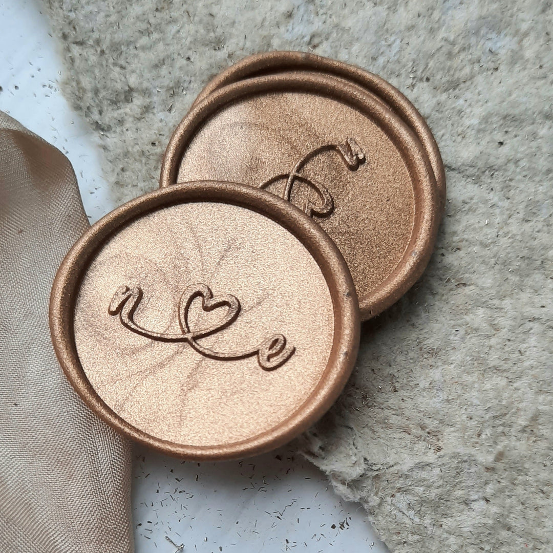 'Heart' Monogram - Wax Seals - THE LITTLE BLUE BRUSH  