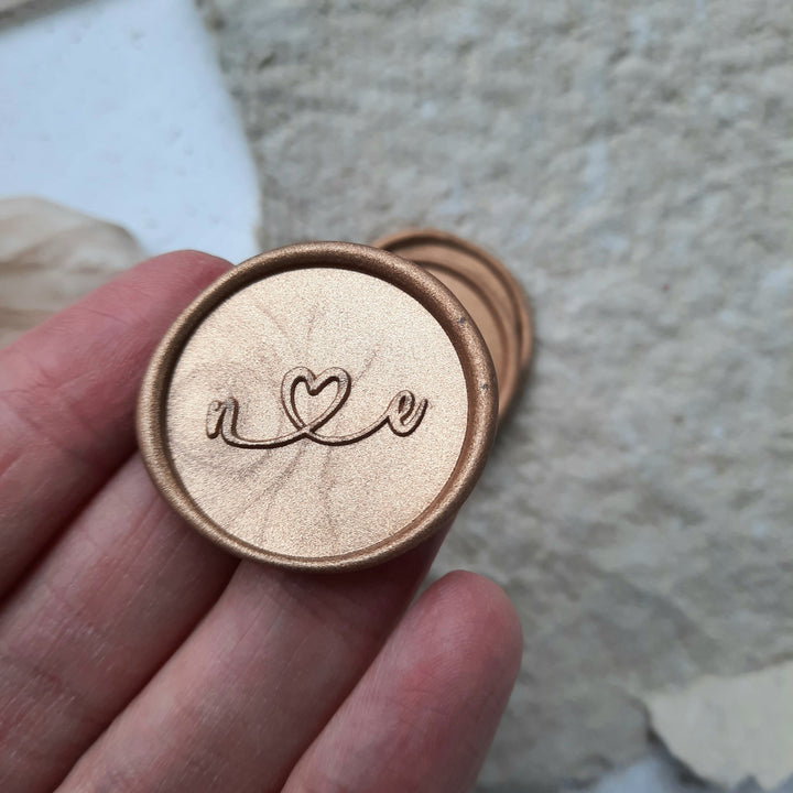 'Heart' Monogram - Wax Seals - THE LITTLE BLUE BRUSH  