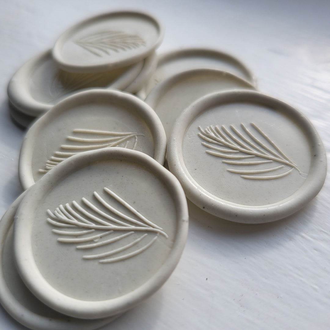 'Leaf in the Wind' Self-Adhesive Wax Seals - Various Colours