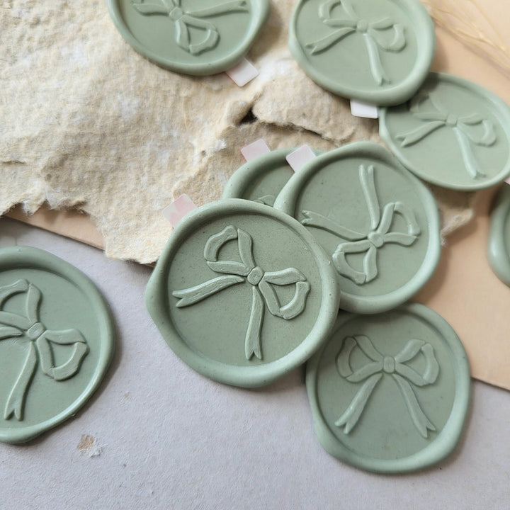 'Bow' Self-Adhesive Wax Seals - Various Colours