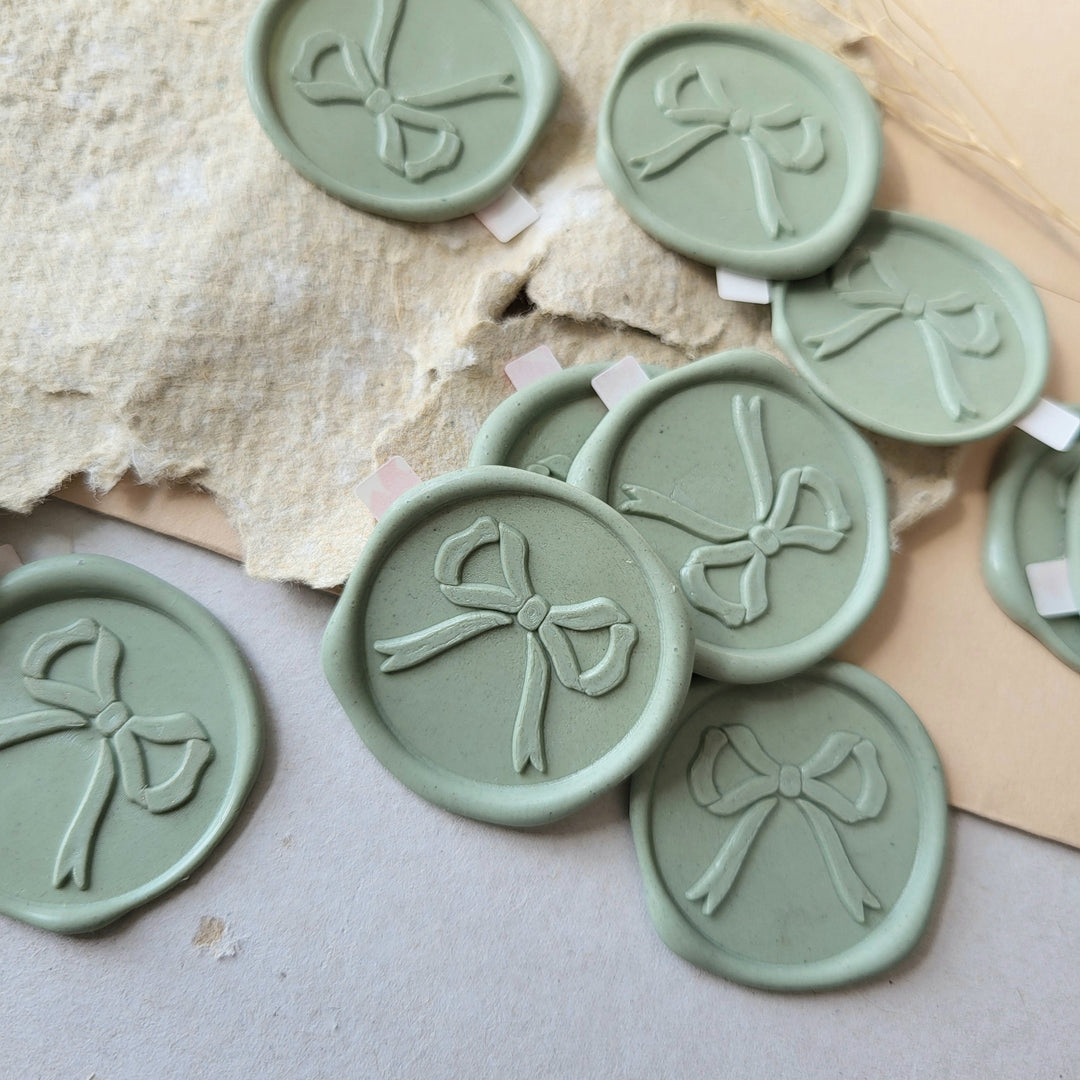 'Bow' Self-Adhesive Wax Seals - Various Colours