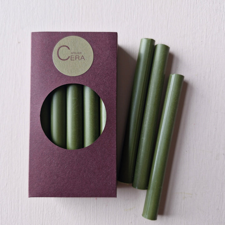 10 Pack of 11mm Sealing Wax - Olive Green