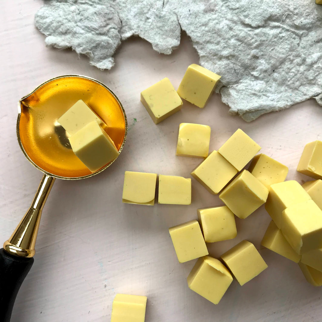 Sealing Wax Beads- Primrose Hill Lemon - THE LITTLE BLUE BRUSH  