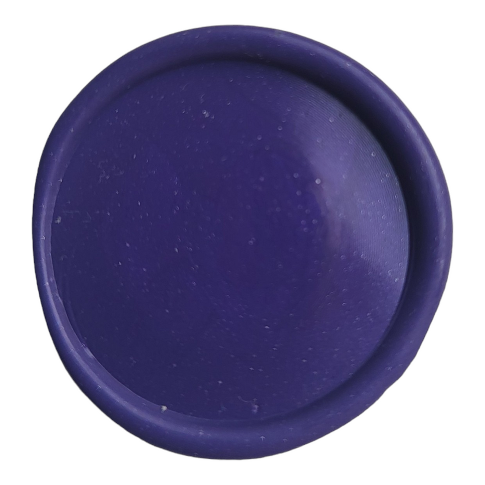 Close-up of a single purple sealing wax stick, showcasing its smooth texture and vibrant color.