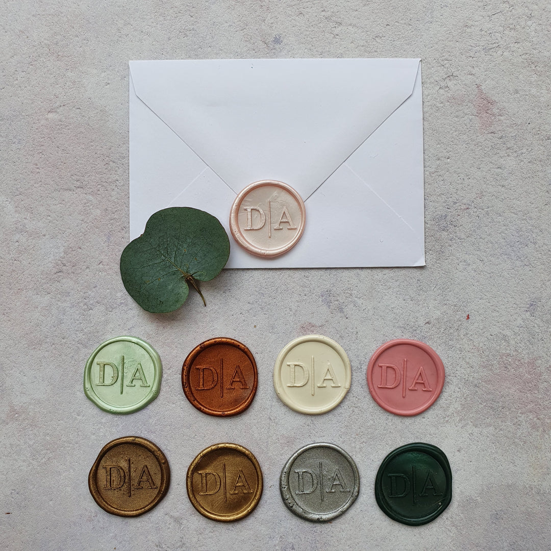 'Modern' Monogram Wax Seals - THE LITTLE BLUE BRUSH  