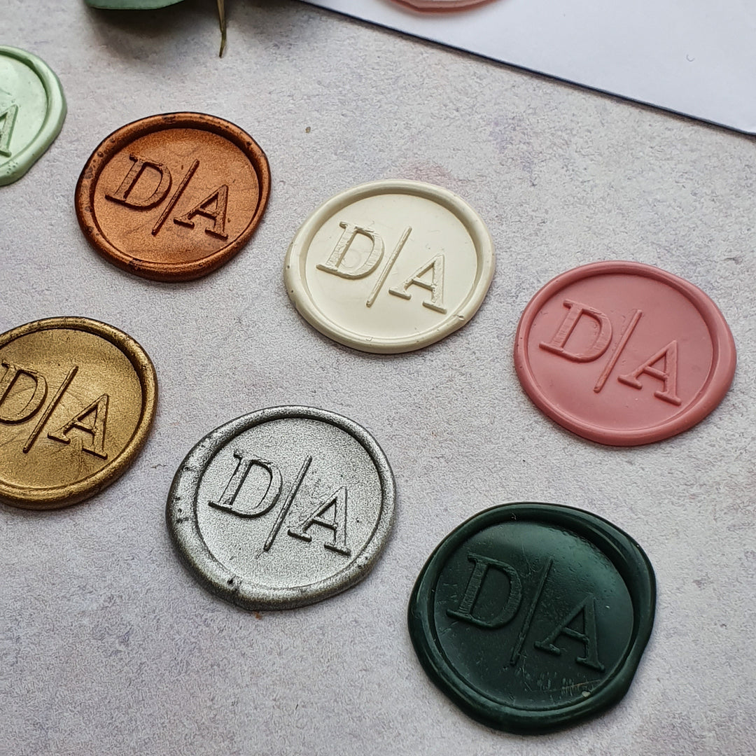 'Modern' Monogram Wax Seals - THE LITTLE BLUE BRUSH  