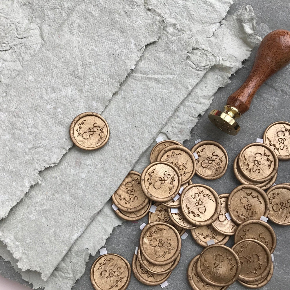 'Botanical' Monogram - Wax Seals - THE LITTLE BLUE BRUSH  