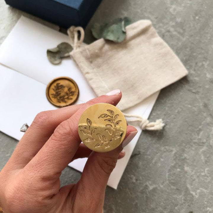 'Foliage Wreath'  Wax Seal Stamp - THE LITTLE BLUE BRUSH  