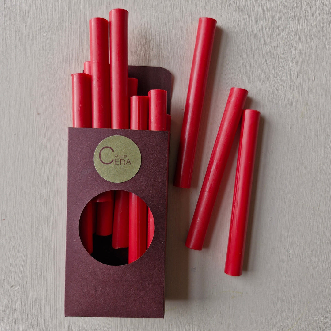 10 Pack of 11mm Sealing Wax - Raspberry Red