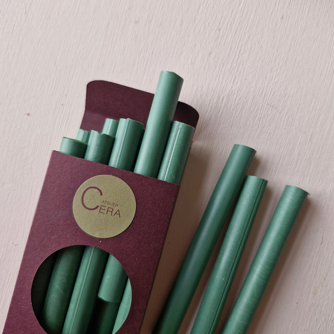 Pack of 10 , 11mm Sealing Wax Sticks - Heritage Green