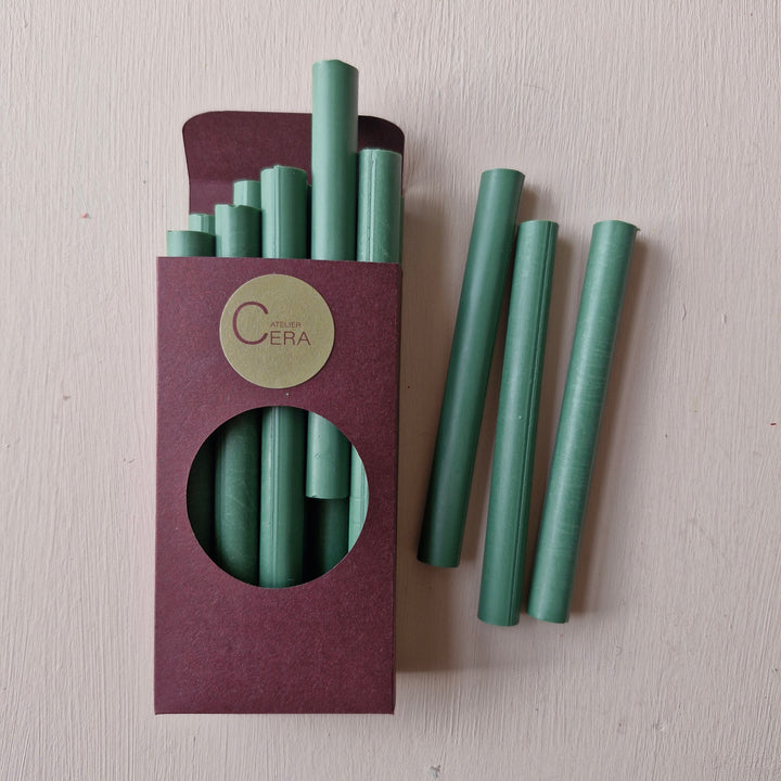 Pack of 10 , 11mm Sealing Wax Sticks - Heritage Green